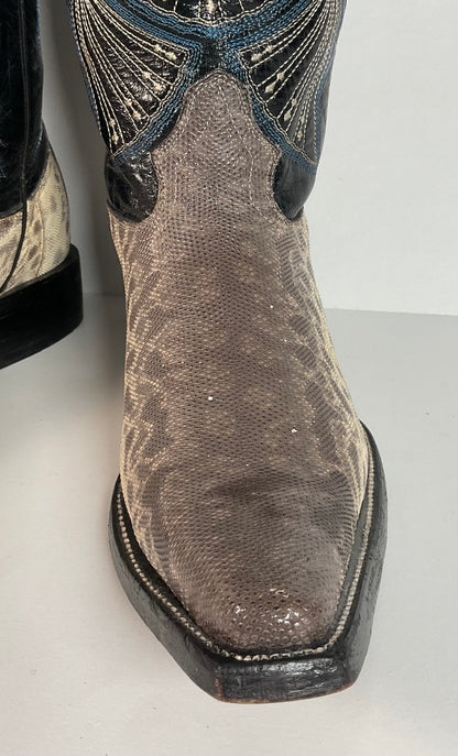 Karung Snakeskin Cowboy Boots | Water Snake | Exotic | Men’s 10.5
