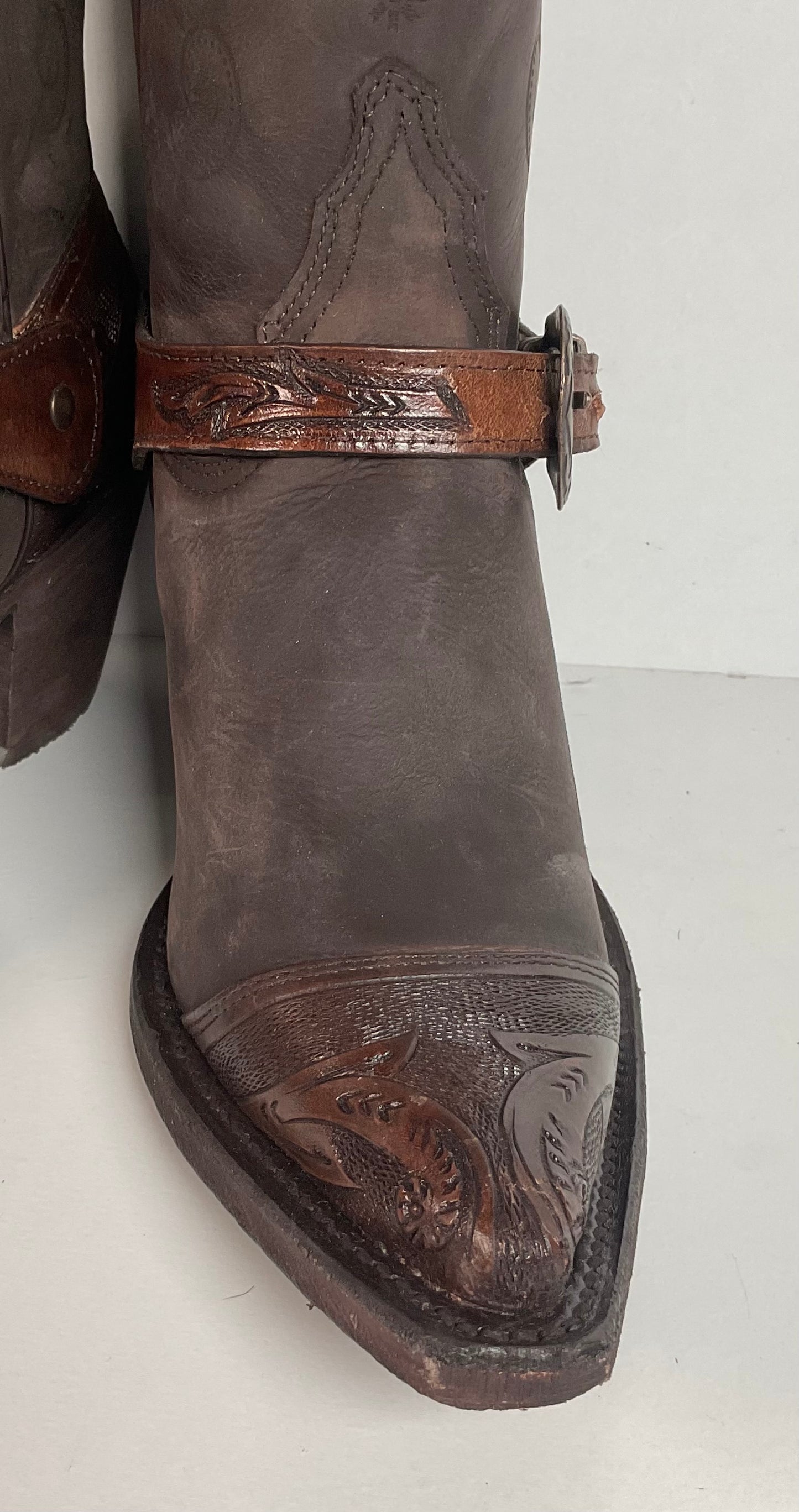 Western Harness Cowgirl Boots | Tooled | Women’s 9.5