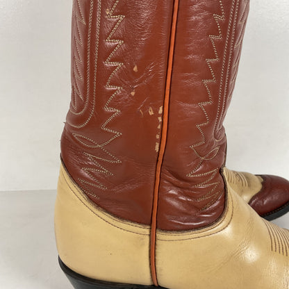 Vintage Tony Lama Urban Cowboy Boots | Lizard Wingtip | Gold Label | Men’s 9 B