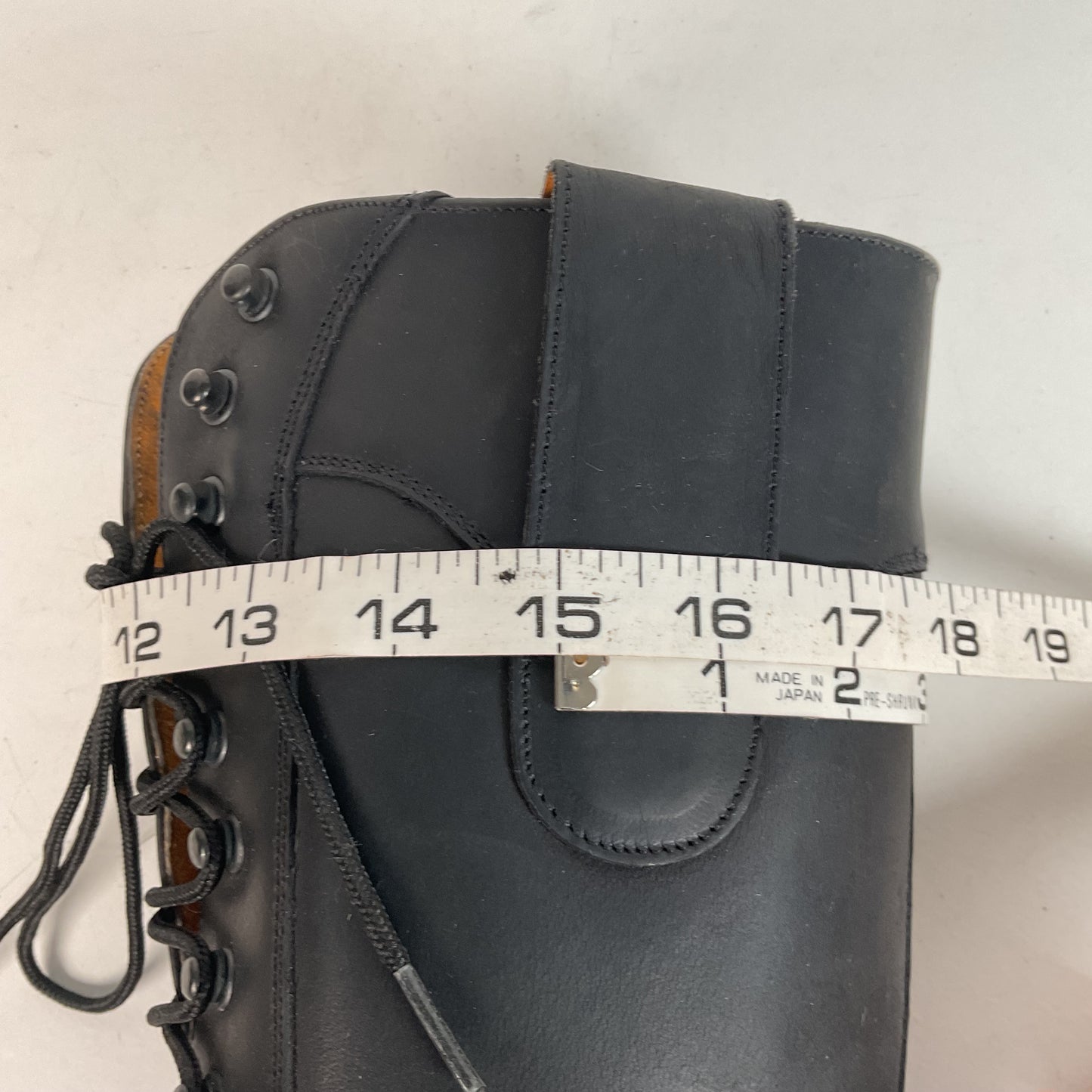 Custom Black Oiled Lace Up Boots Men’s 8 Narrow | Women’s 9 Victorian