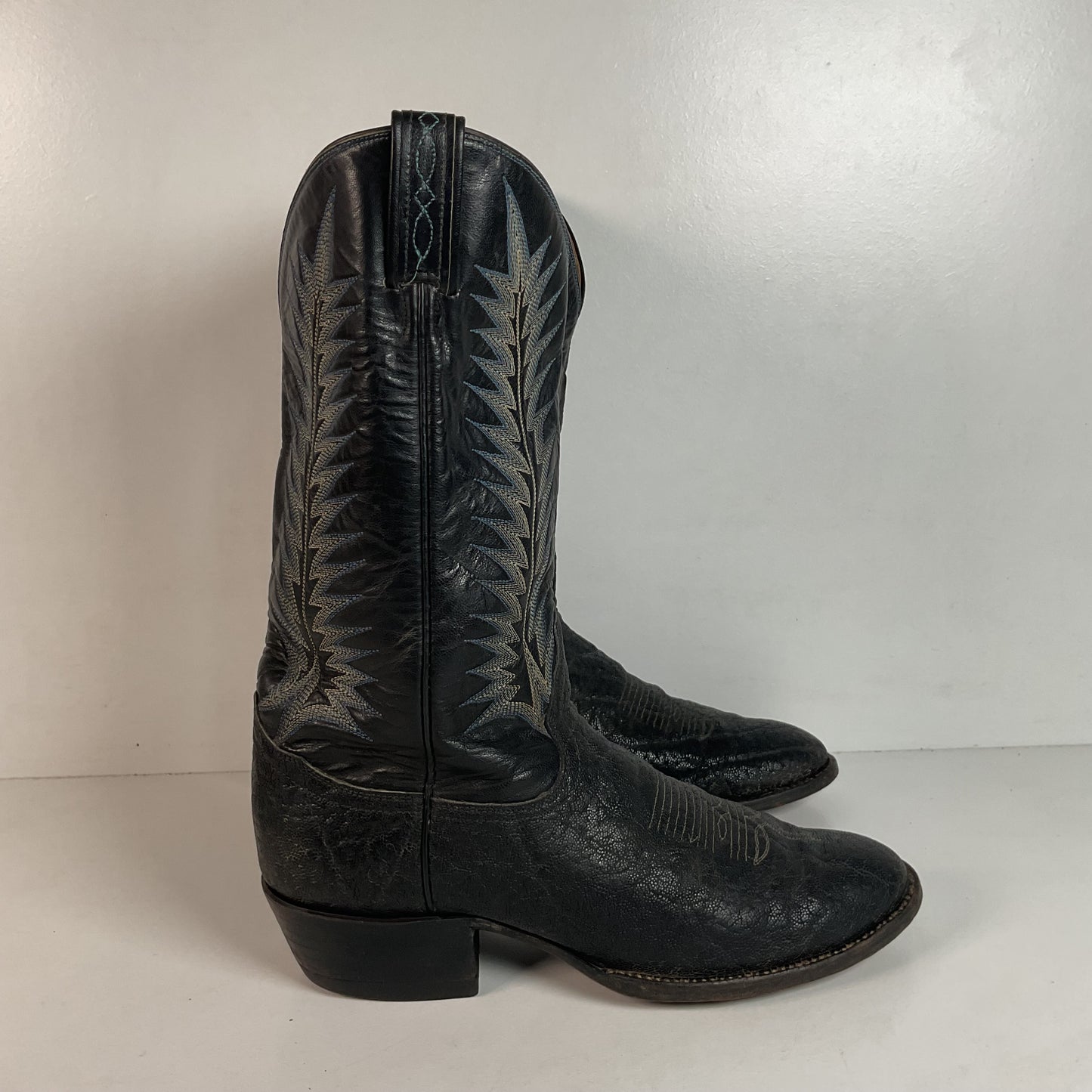 Vintage Tony Lama Gold Label Elephant Boots 10 D USA Made Exotic