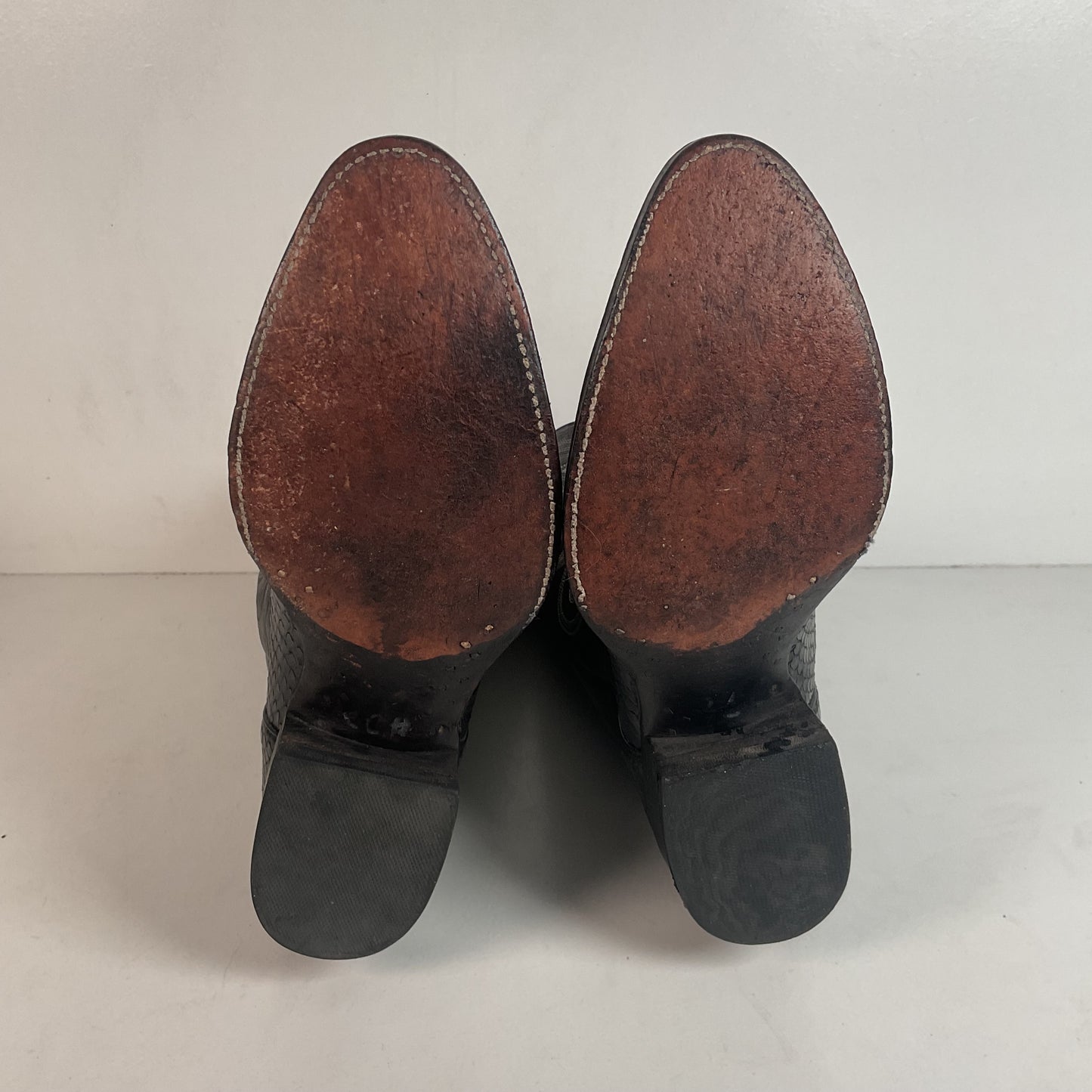 Exotic Black Cobra Snakeskin Cowboy Boots Mexico 28.5 E | US Men’s 10.5