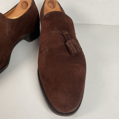 John Lobb Suede Tassel Loafers | Madison | UK 7.5 E | US 8.5 D