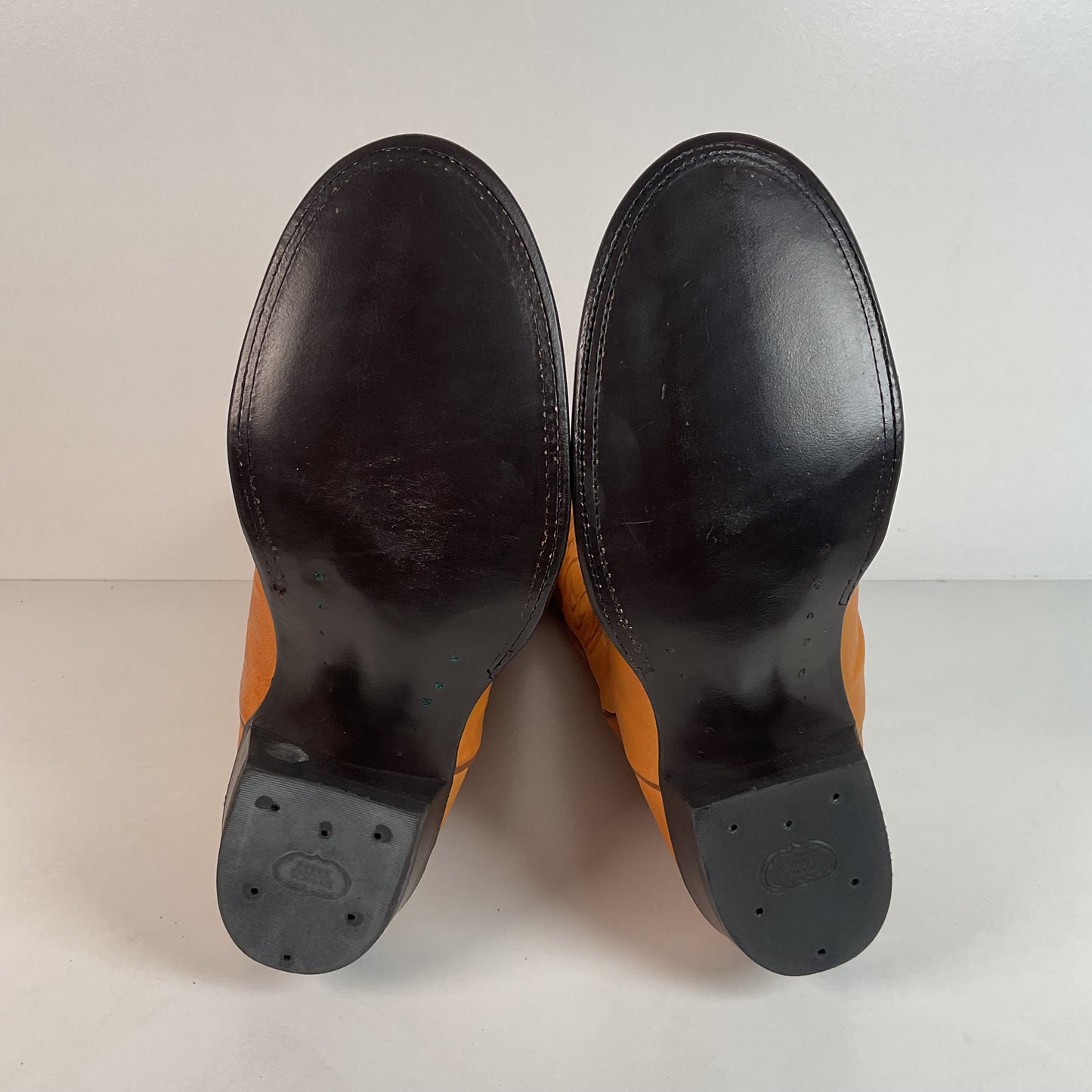 Vintage Nocona Pig Skin Cowboy Boots | Boar | Butterscotch | USA Made | 10.5 EE