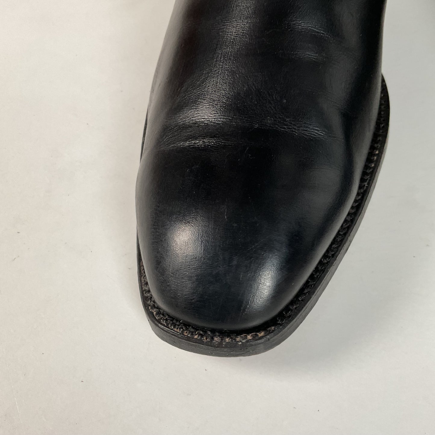 Vintage Lucchese French Toe Cowboy Boots | Black Calf | USA Made | Men’s 11 C
