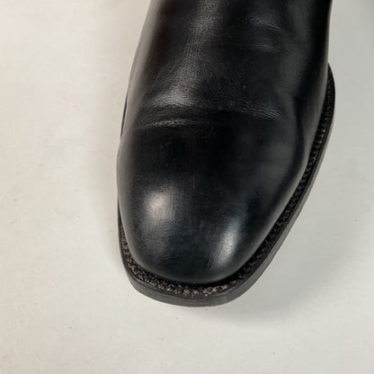 Vintage Lucchese French Toe Cowboy Boots | Black Calf | USA Made | Men’s 11 C