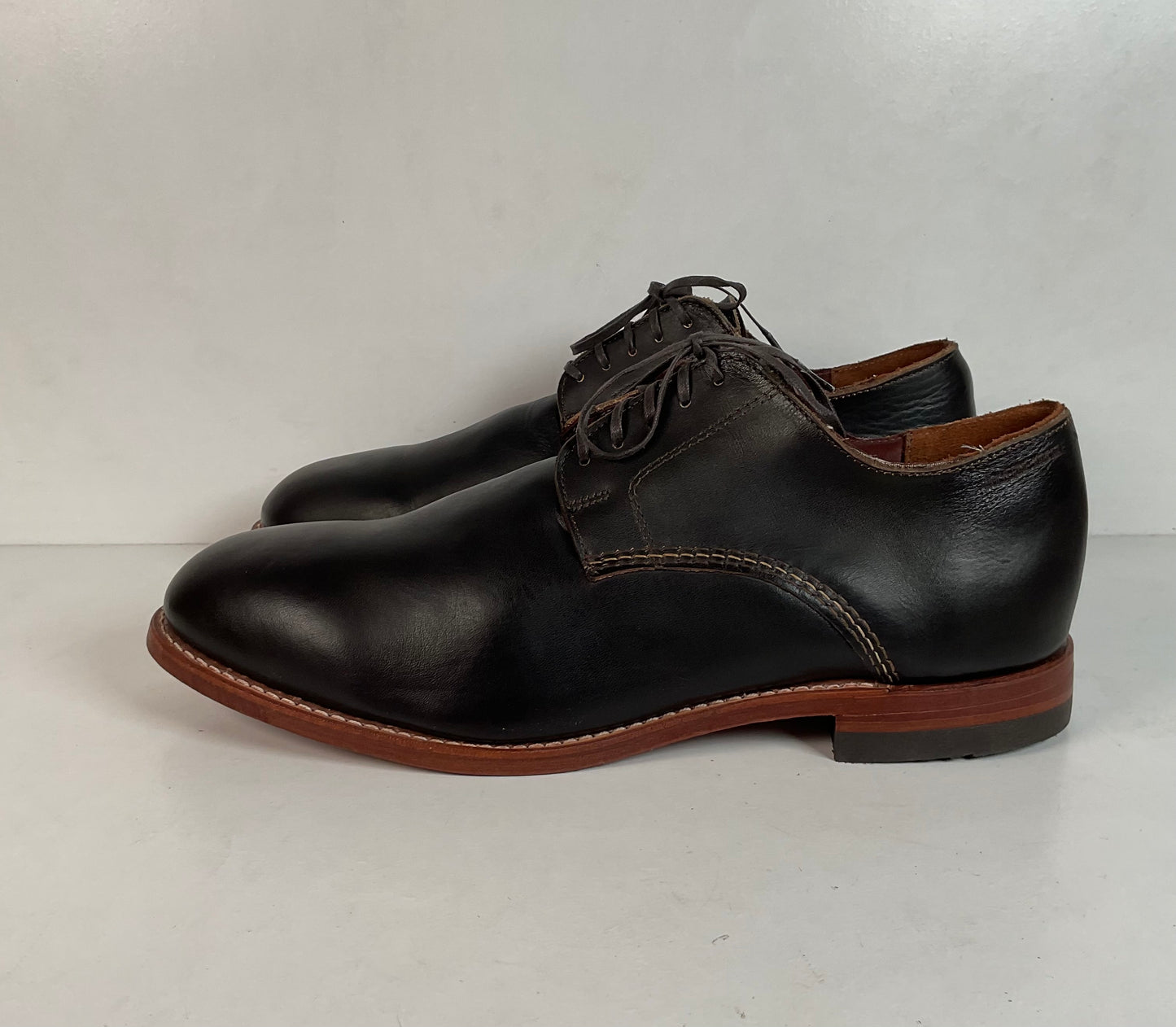 Wolverine Thousand Mile Plain Toe Boots 14 D USA Made Dark Bown