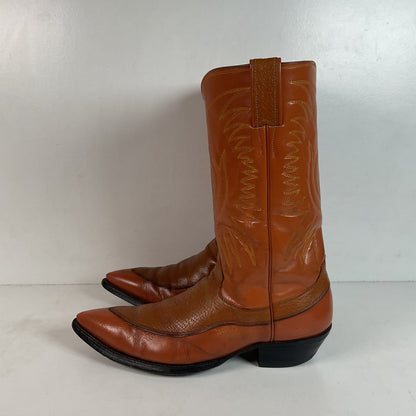 Vintage Justin Algonquin Toe Cowboy Boots | Old Fort Worth Label | Men’s 10.5 D