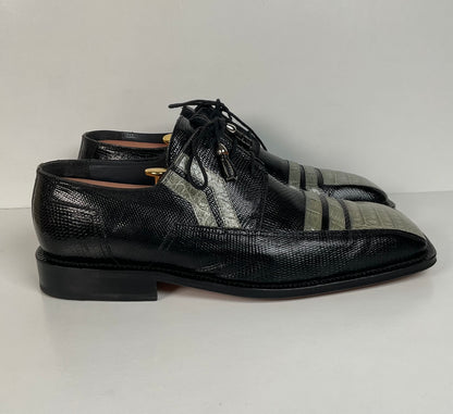 David Eden Caiman Derby Shoes | Teju Lizard Split | Exotic | Men’s 10.5
