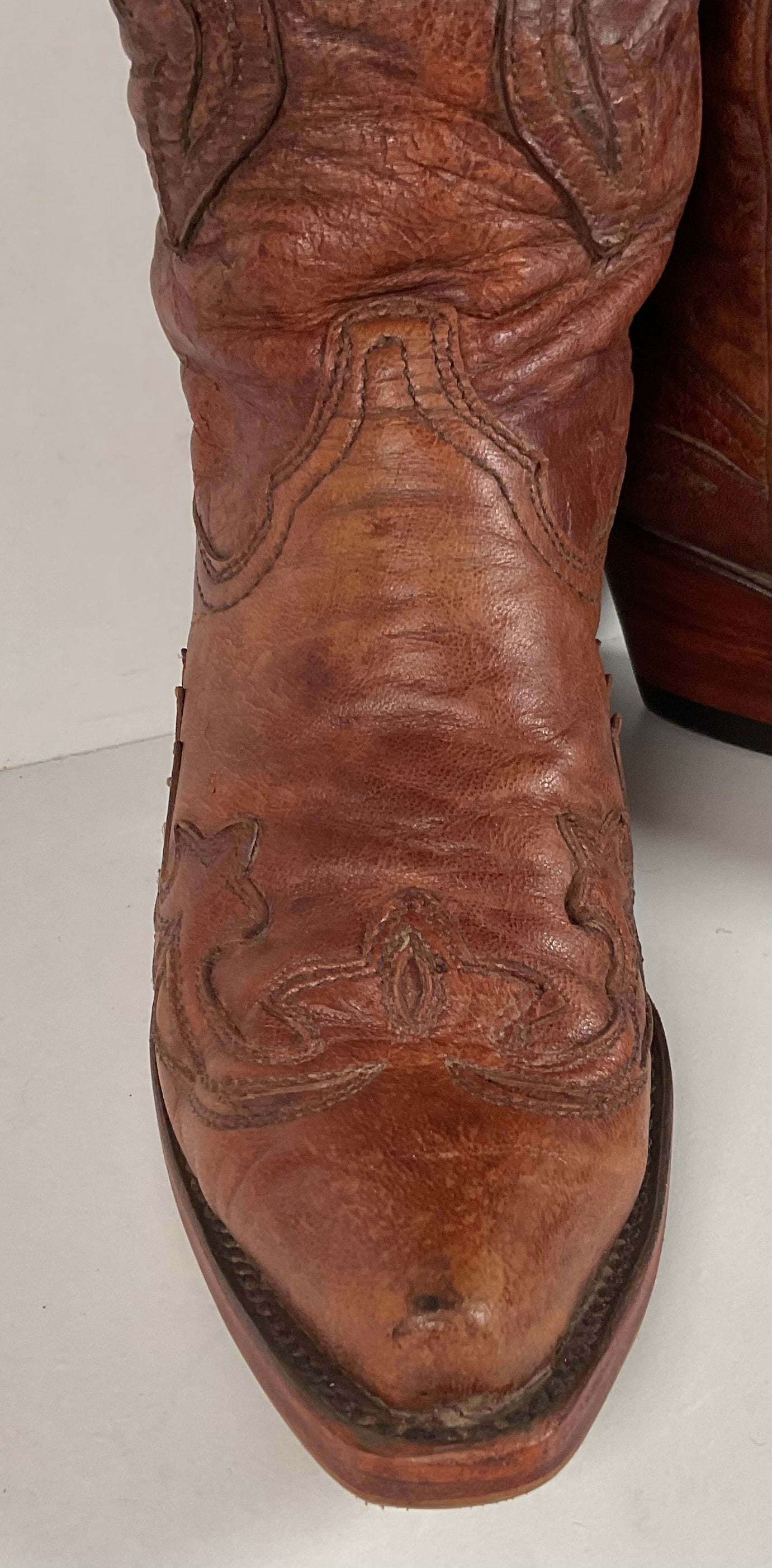 Corral Distressed Leather Thunderbird Cowgirl Boots 8.5 M Overlay Tall