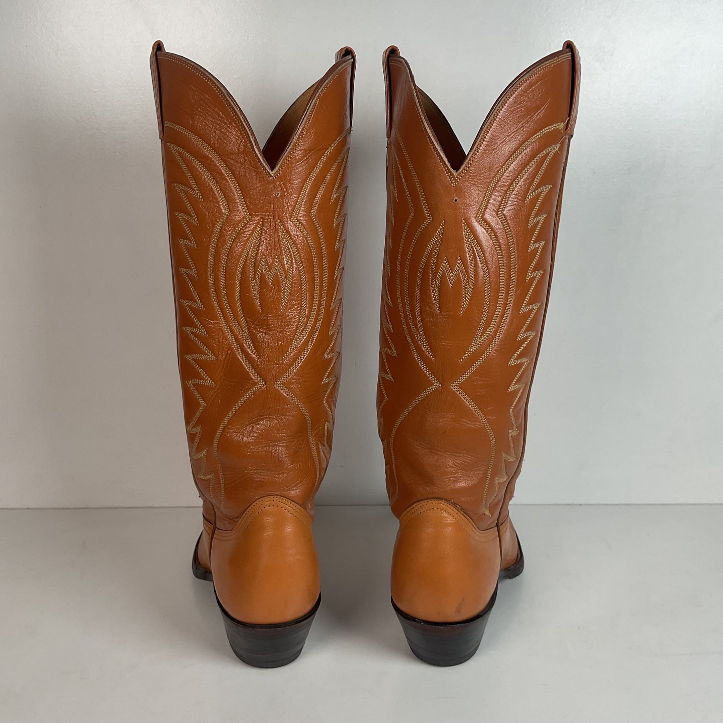 Vintage Nocona 17” Cowgirl Boots 7.5 C USA Made Old White Label