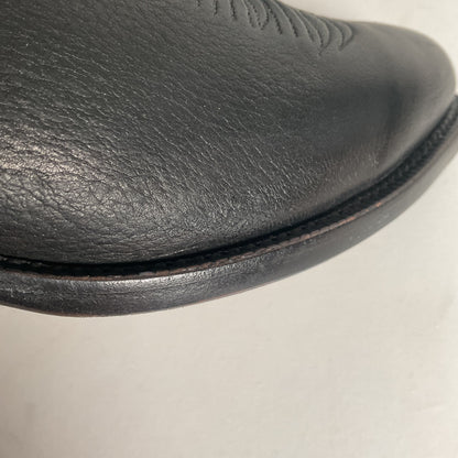 Lucchese 2000 Elk Skin Cowboy Boots | USA Made | Black | Original Box | 9.5 EE