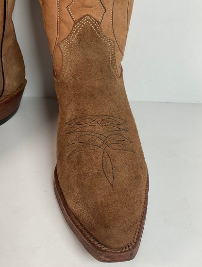 Vintage Sears Suede Cowboy Boots | Rough Out | 1960s-1970s | USA Made | 10 D