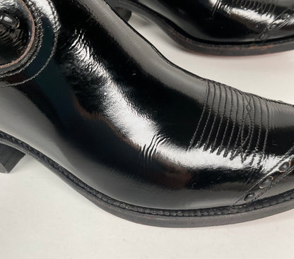 Dan Post Patent Leather Cowboy Boots | Buck Lace | Men’s 9 D