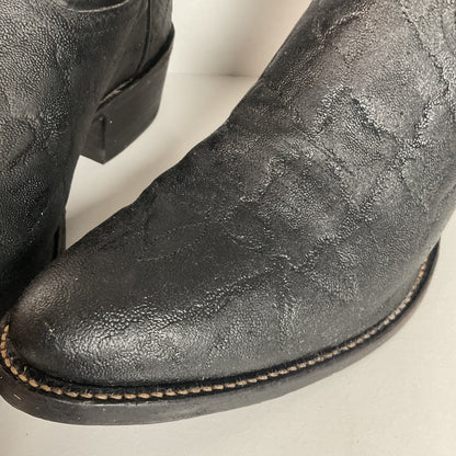 Justin Faux Elephant Print On Cowhide Buckaroo Cowboy Boots 10 D Punchy