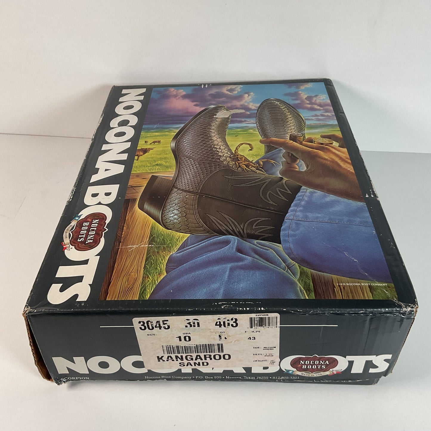 Vintage Nocona Kangaroo Cowboy Boots | USA Made | Sand | Men’s 10 D