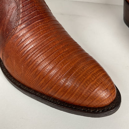 Vintage Tony Lama Teju Lizard Cowboy Boots | Gold Label | Men’s 10 D