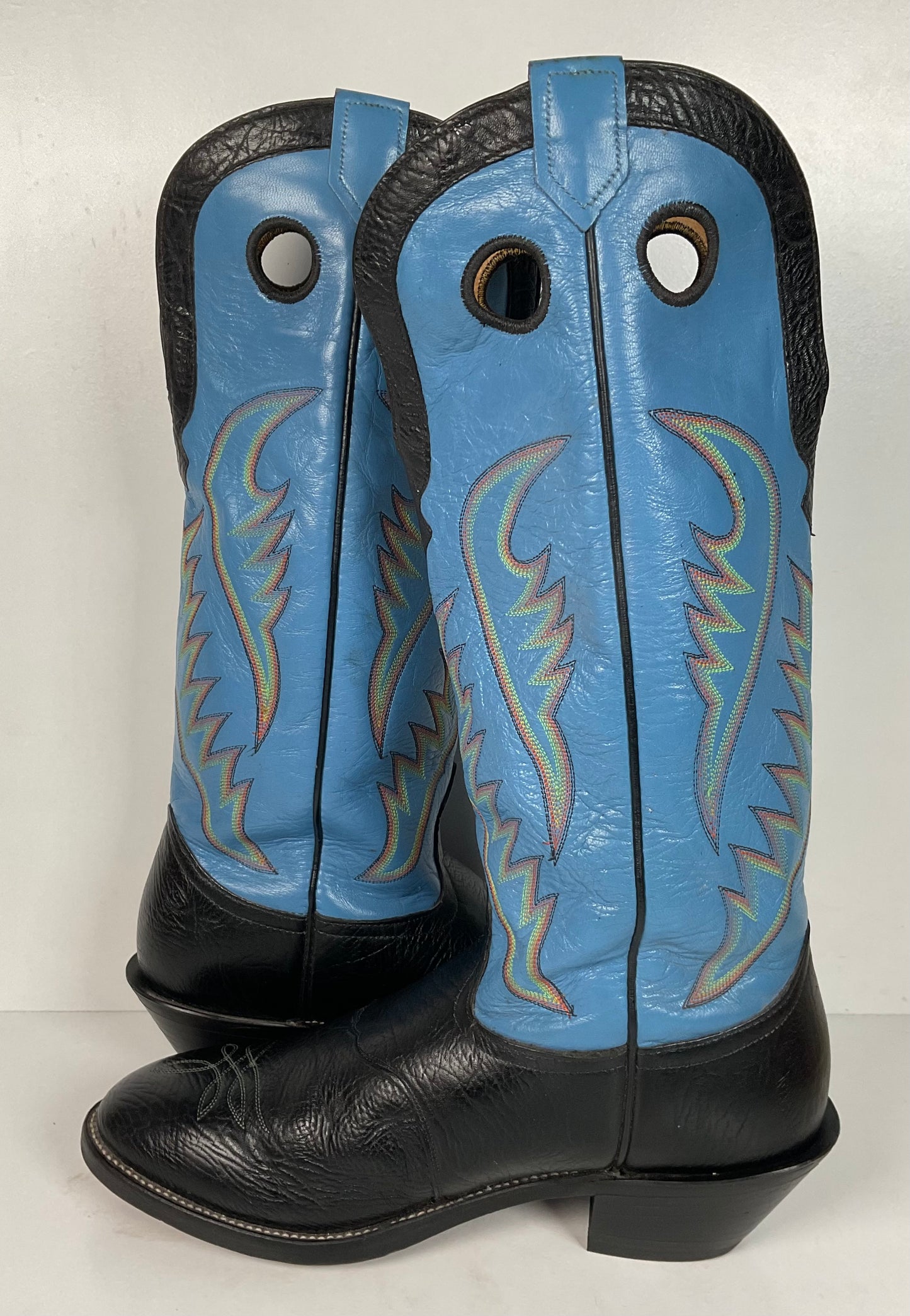 Vintage Nocona Buckaroo Cowboy Boots 11 EE Baby Blue USA Made