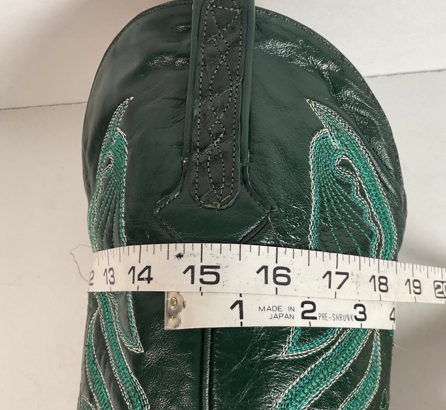 Cuadra Emerald Green Caiman Cowboy Boots 9.5 Exotic Tail Cut