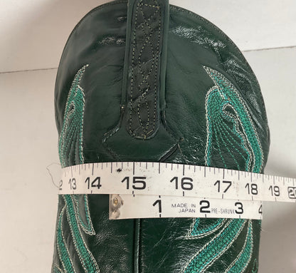 Cuadra Emerald Green Caiman Cowboy Boots 9.5 Exotic Tail Cut