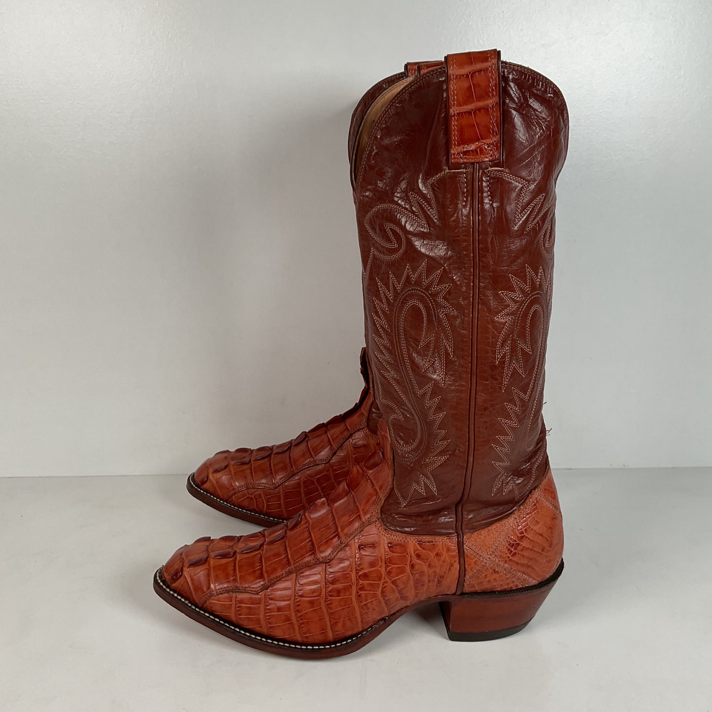 Alberta Boot Company | Alligator Cowboy Boots | Tail Cut | Men’s 9 EE
