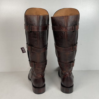 J.B. Dillon Western Riding Boots | Triple Buckle | Tooled | Women’s 8 B