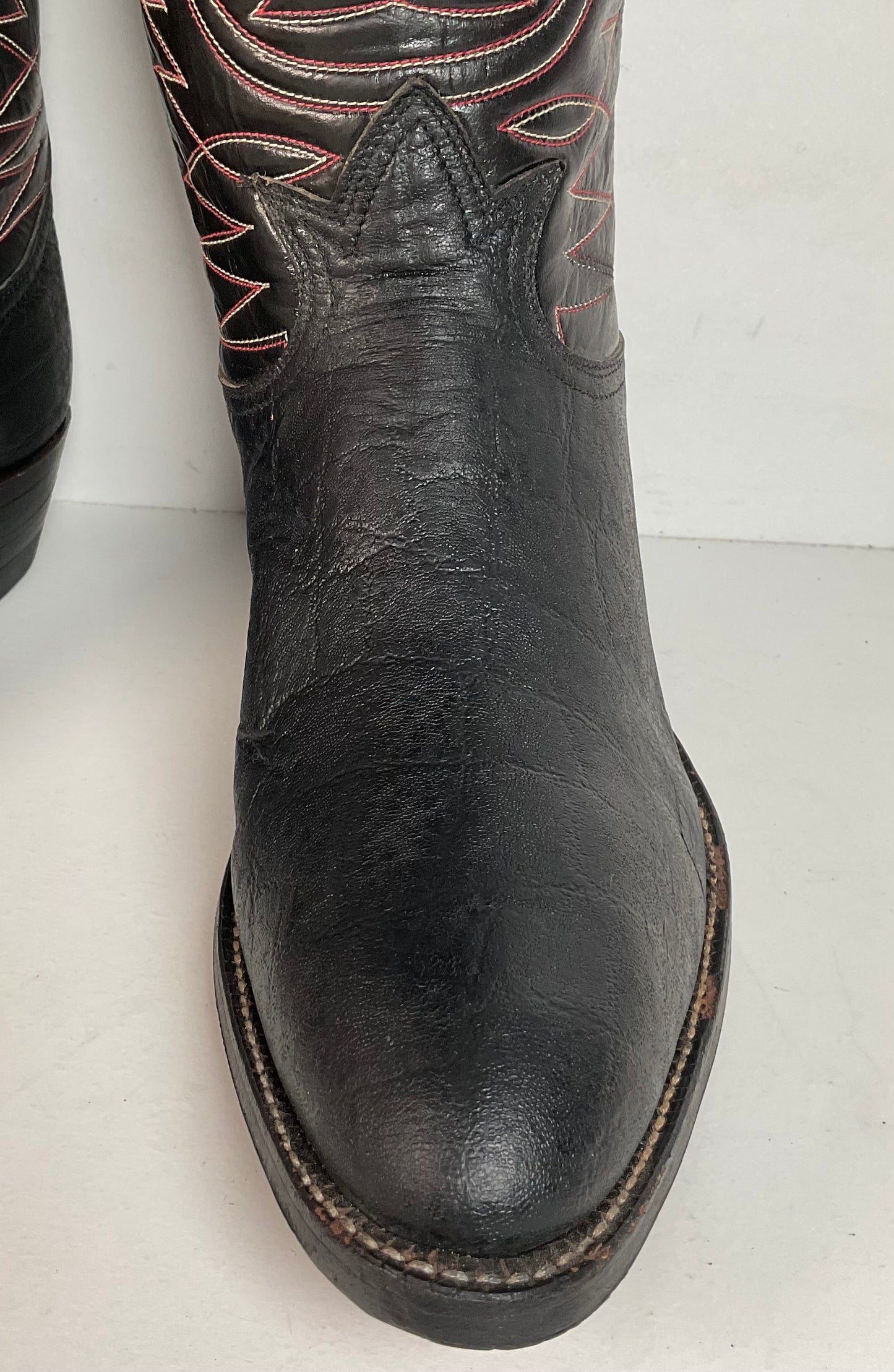 1970s Tony Lama Elephant Print Cowboy Boots 10 USA Made Gold Label