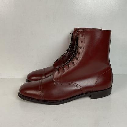 Marlborough England Jodhpur Lace Up Boots | Burgundy Calf | UK 9 | US 10