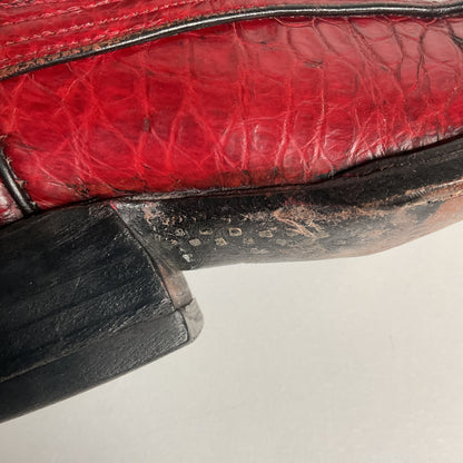 Vintage Cowtown Algonquin Toe Cowboy Boots | Pre-Ban Sea Turtle | Red | Men’s 8 D
