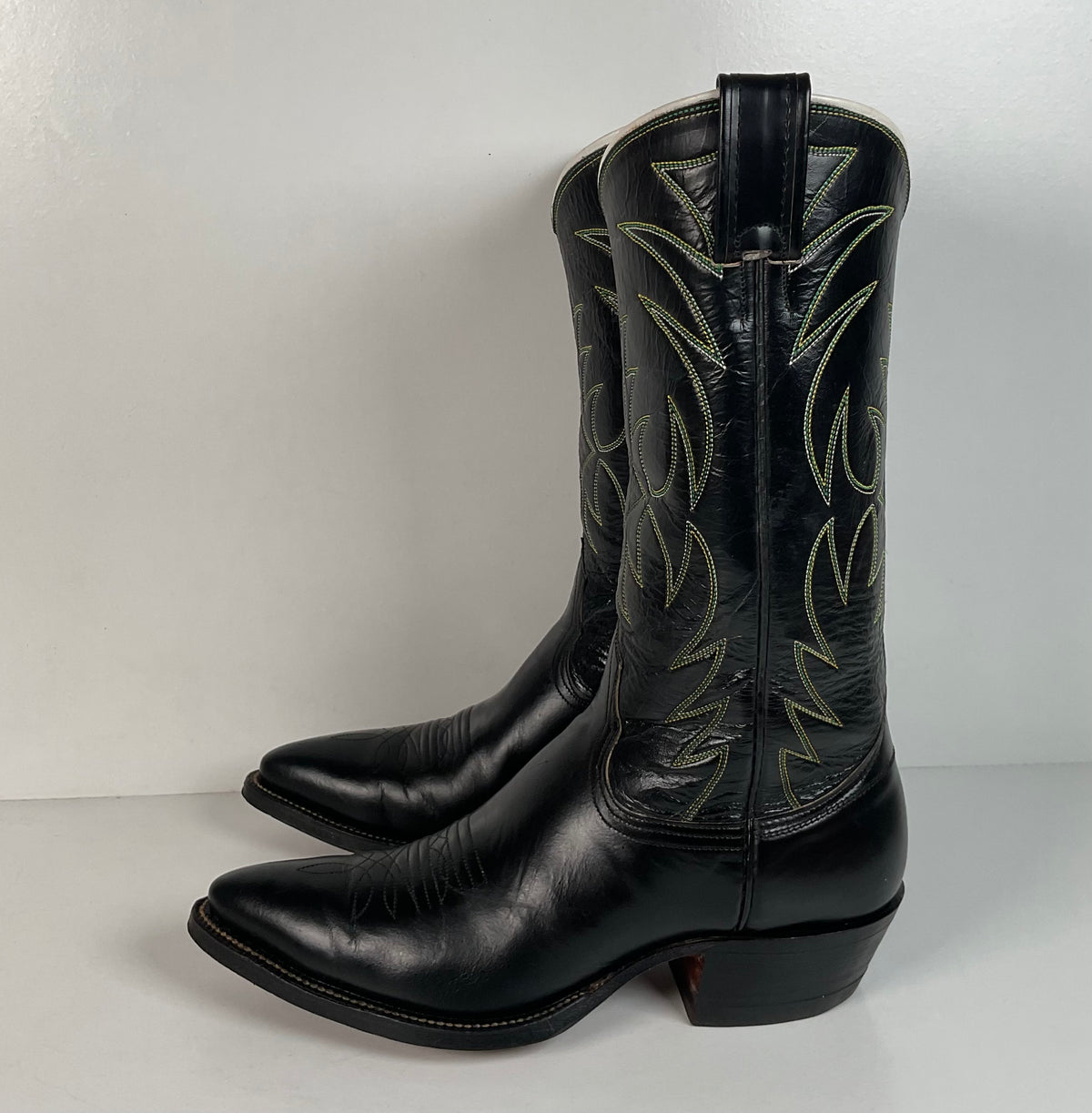 Vintage Nocona Cowboy Boots | 1970s | Black Calf | Men’s 7.5 D