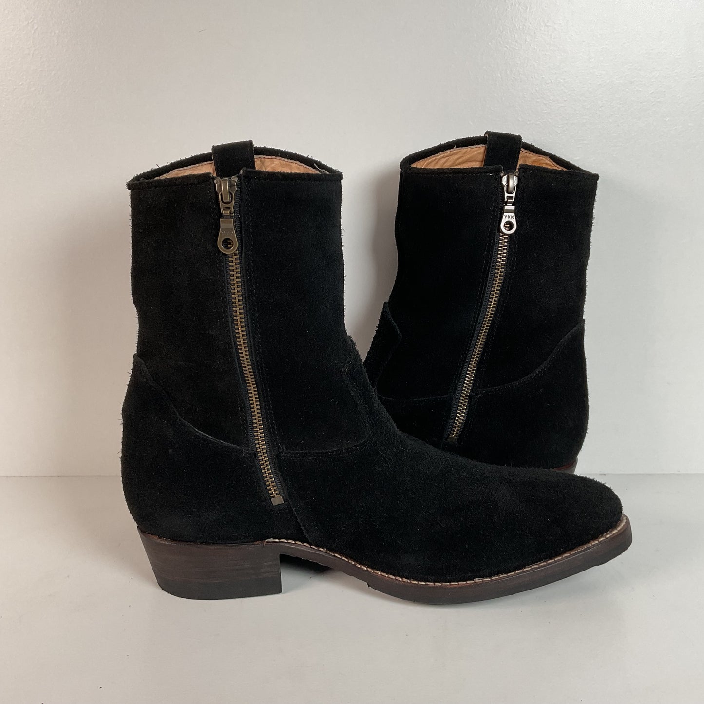 Santa Rosa Brand Cowboy Boots | Rough Out Suede | Midnight Black | Men’s 11.5