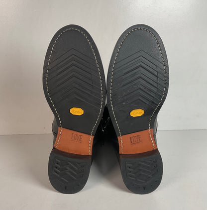 Frye John Addison Engineer Boots 11.5 M USA Made Black Calf