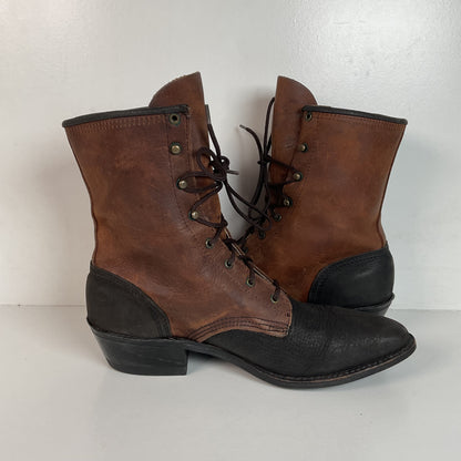 Vintage Women’s Abilene Granny Packer Boots 9.5 M USA Made