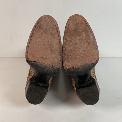 Tony Lama Snakeskin Cowboy Boots | Gold Label | Men’s 7.5 C | Women’s 8.5
