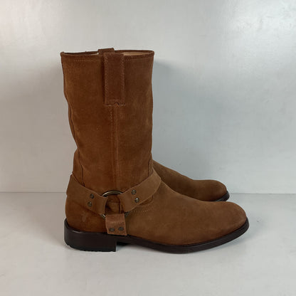 Frye Men’s Suede Engineer Harness Boots 10 D Brown
