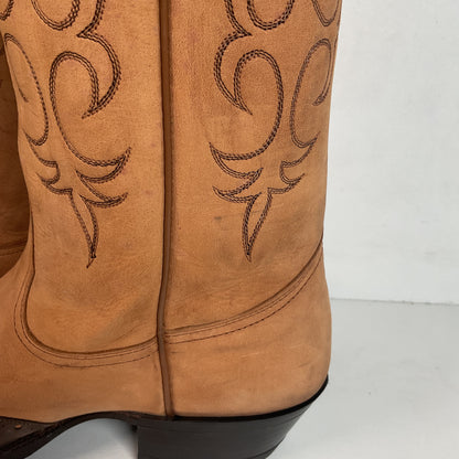 Nocona Wildebeest Wingtip Cowboy Boots Men’s 8.5 D USA Made Exotic Suede