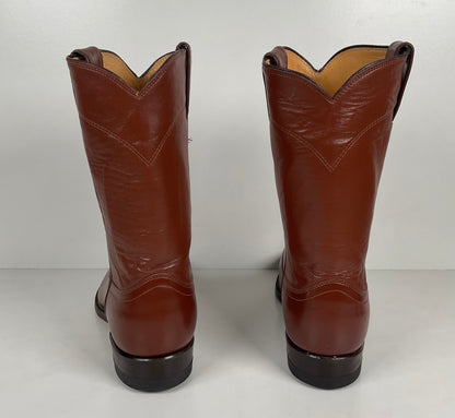 Vintage Justin Roper Boots | USA Made | Classic Brown | Men’s 7.5 D