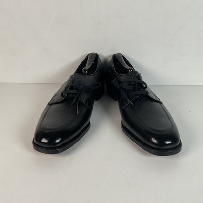 Vintage Florsheim Black Derby Loafers 12 B Apron Toe Blucher