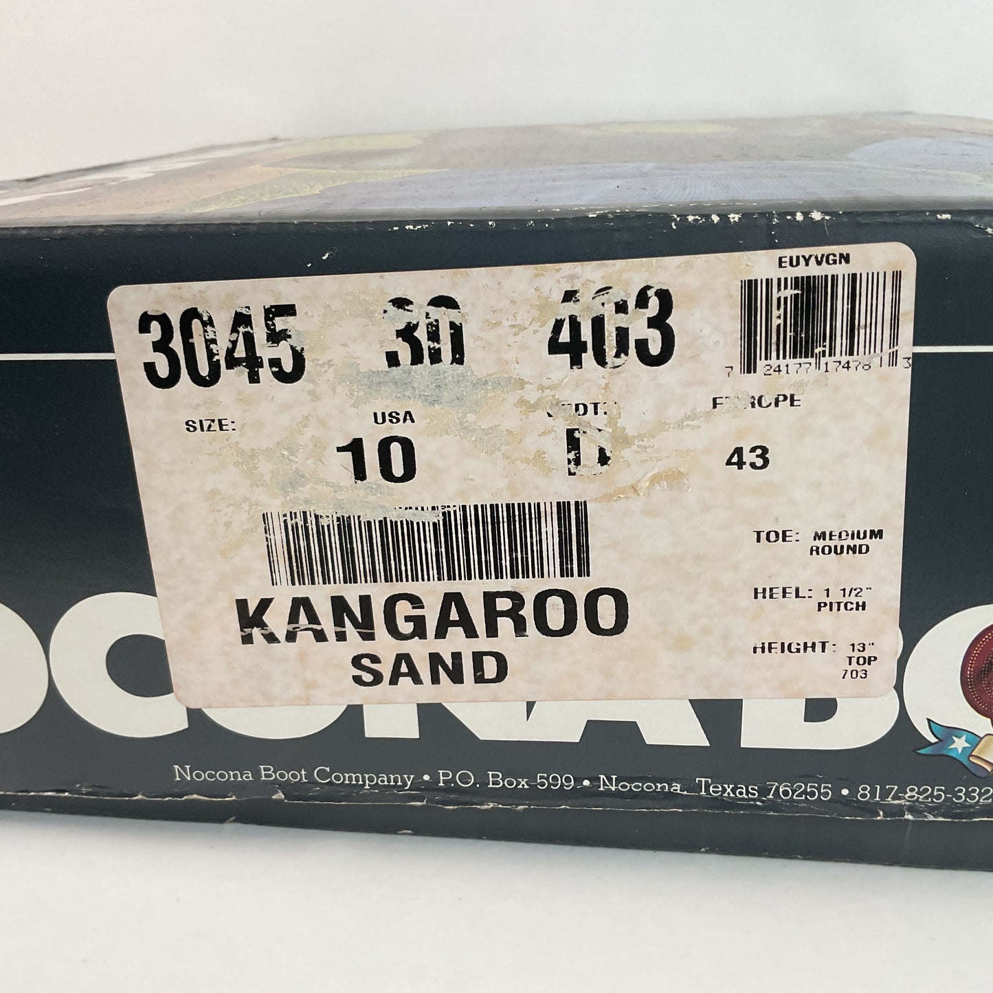 Vintage Nocona Kangaroo Cowboy Boots | USA Made | Sand | Men’s 10 D