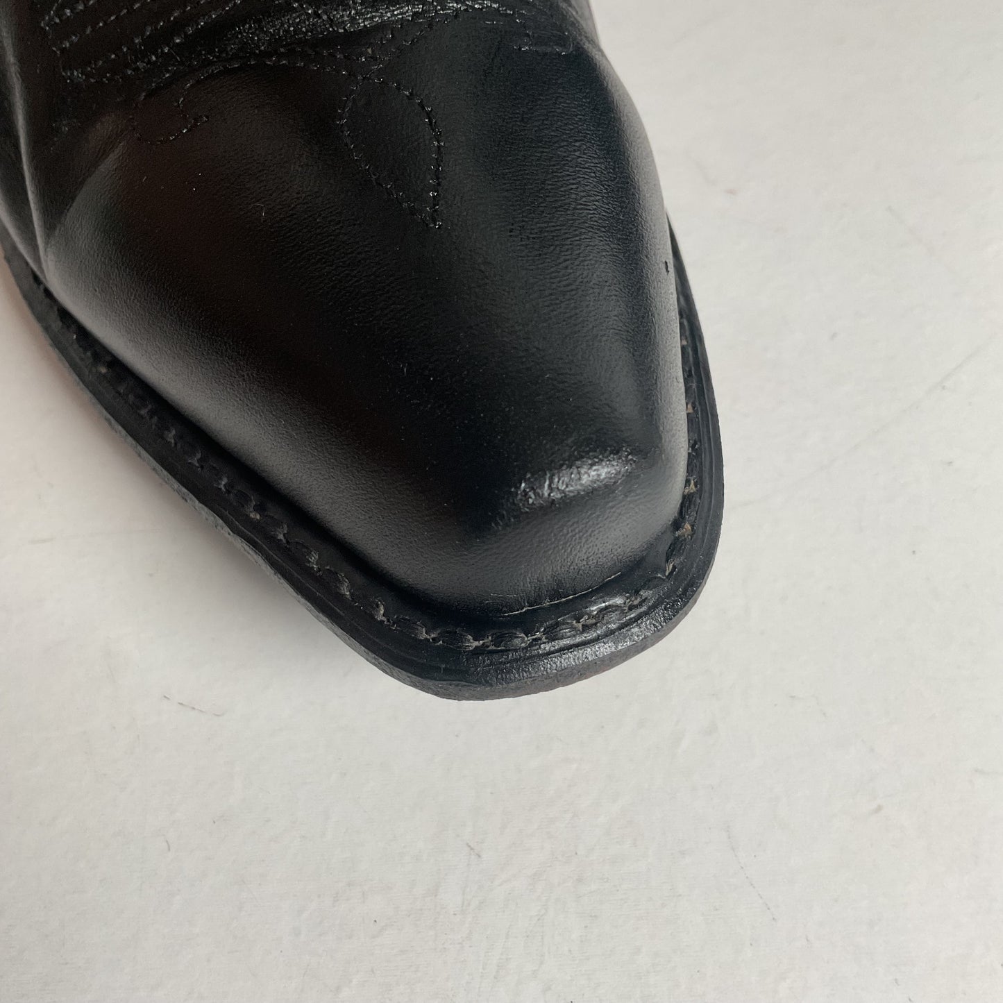 Acme Pee Wee Cowgirl Boots 10 M Tooled Tulip Inlay