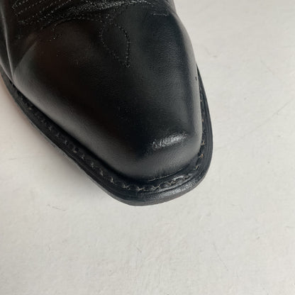 Acme Pee Wee Cowgirl Boots 10 M Tooled Tulip Inlay