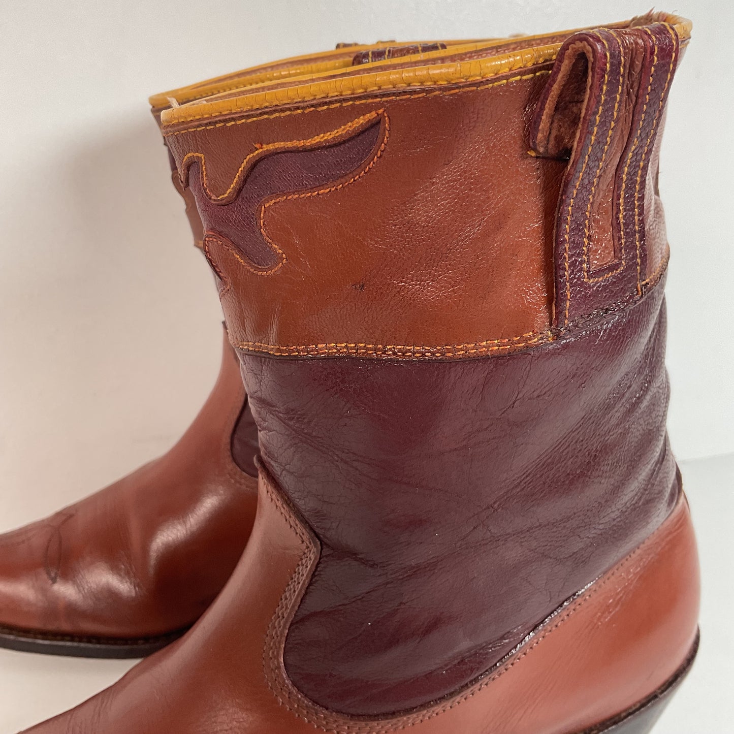 Vintage Pee Wee Cowboy Boots | Shorty | Tooled | 50s-60s | 6 C