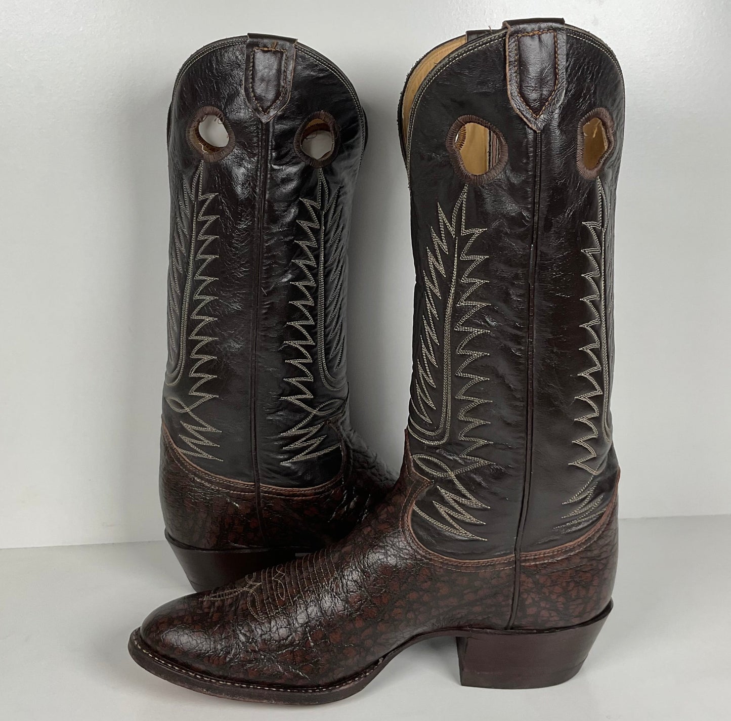 Vintage Tony Lama Caribou Buckaroo Boots | Exotic | Gold Label | Men’s 10 D