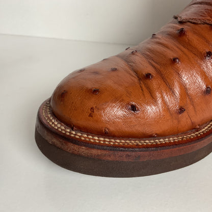 Lucchese 2000 Ostrich Quill Roper Boots | Crepe Sole | Exotic | Women’s 7.5 C