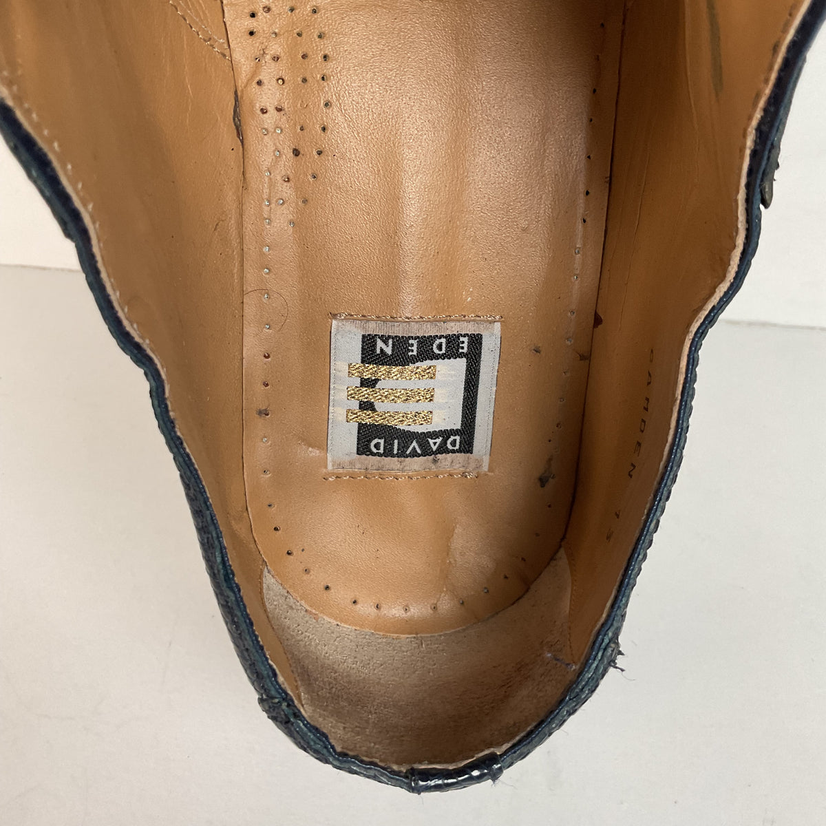 David Eden Exotic Derby Shoes | Navy Blue Crocodile & Teju Lizard | Men’s 13