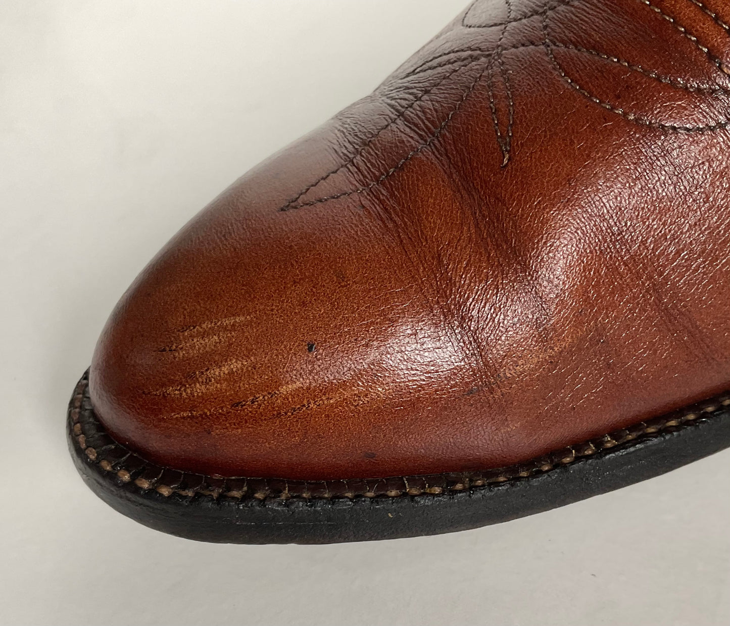 Vintage Tony Lama Cowboy Boots | Chocolate Cow | 1980s | Men’s 10 D