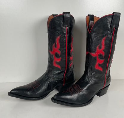Vintage Nocona Cowboy Boots | Tooled Inlays | USA Made | Men’s 9 C