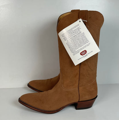 Vintage Nocona Suede Rough Out Cowboy Boots | Extra Narrow | Men’s 11.5 A