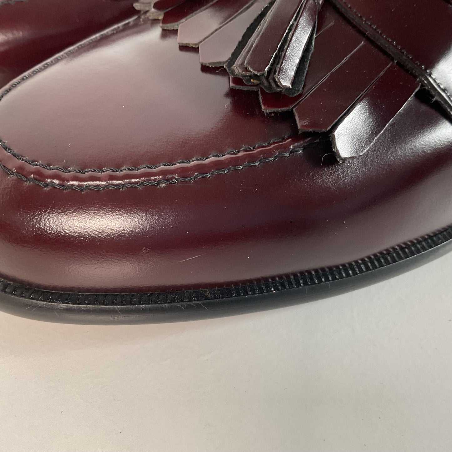 Mezlan Santander Tassel Loafer 11 M Burgundy High Shine