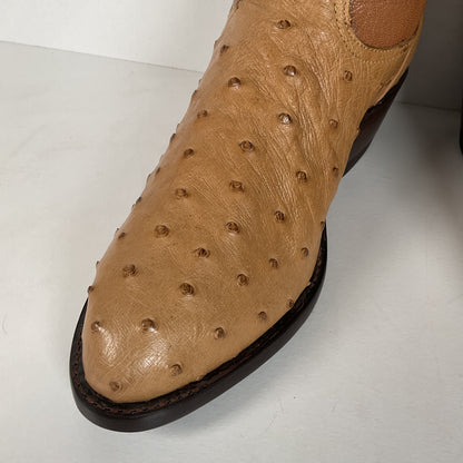 Tony Lama Full Quill Ostrich Cowboy Boots | USA Made | Men’s 6 EE | Women’s 7